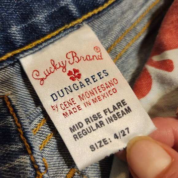 Y2K Lucky Women's Size 27 Billie Jeans Mid Rise Flare leg Med Wash F29A080 VTG - Picture 8 of 9